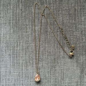 Gold tear drop necklace
